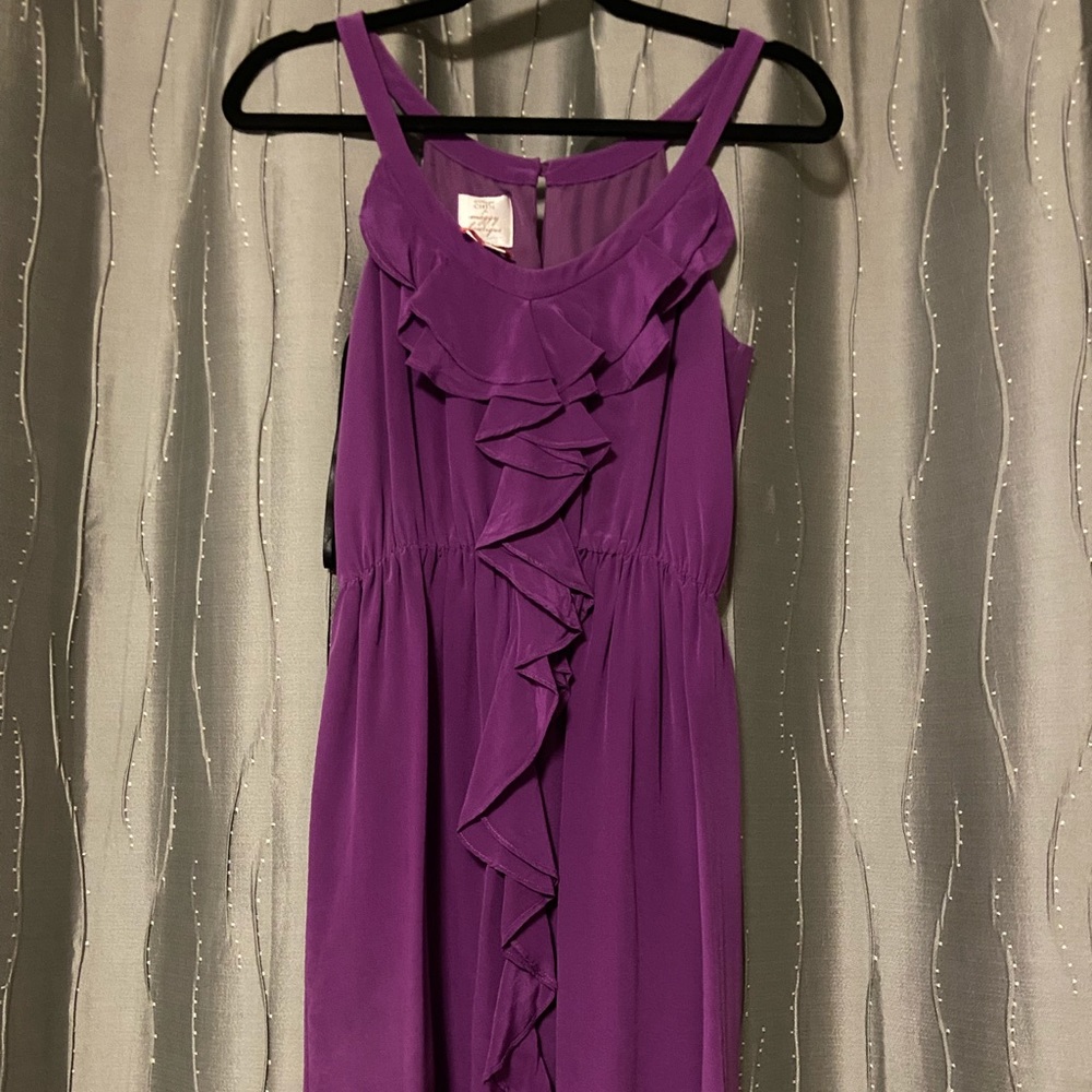 Purple silk dress